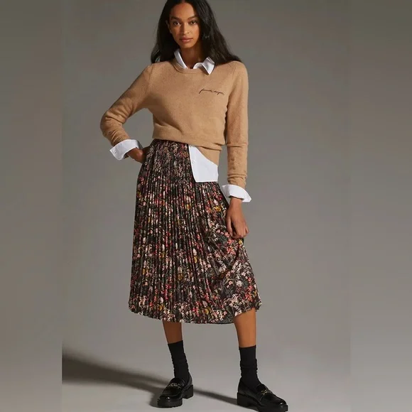 New Women’s Scotch & Soda Pleated Floral Print MidiSkirt!!🔥🔥🔥